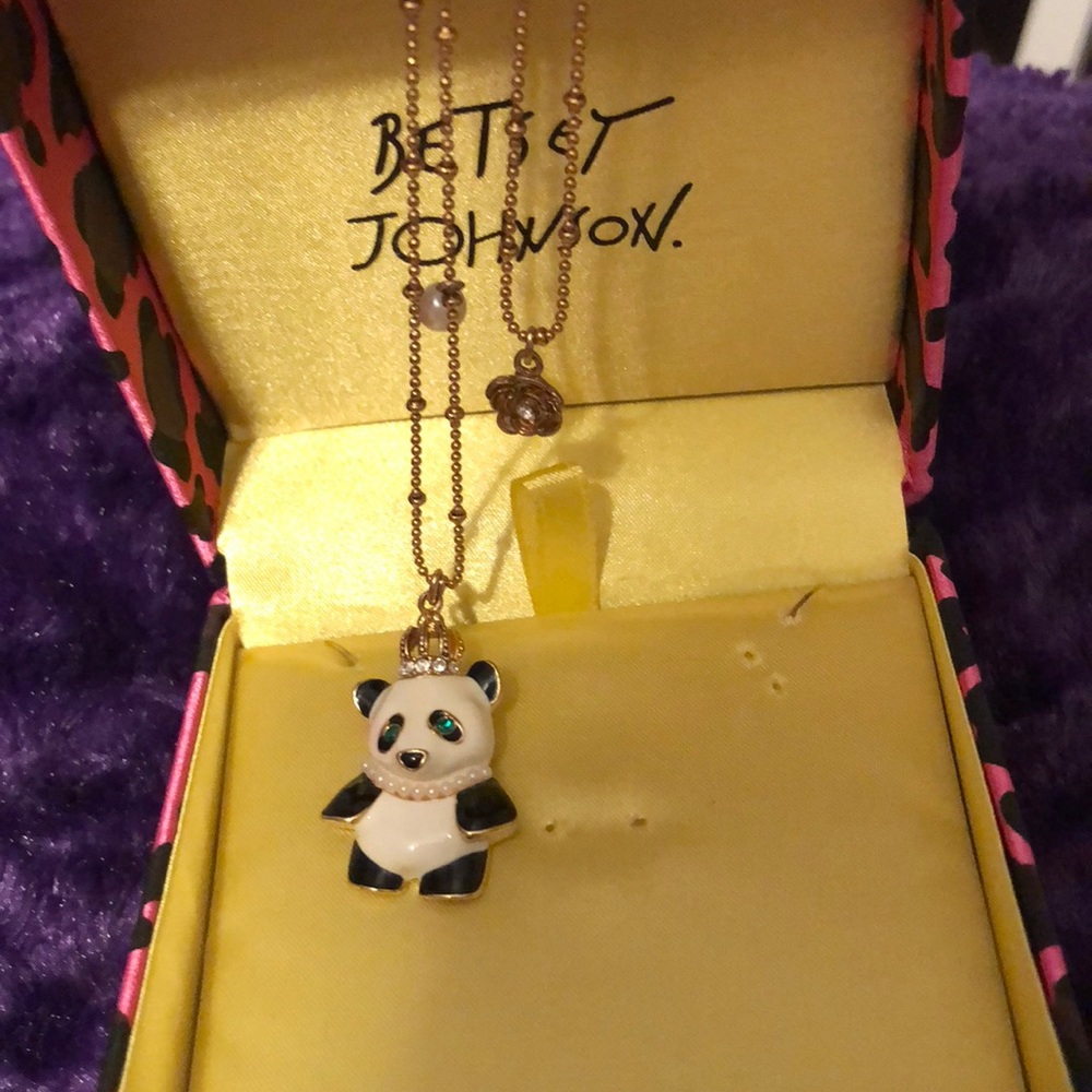 Betsey Johnson panda necklace